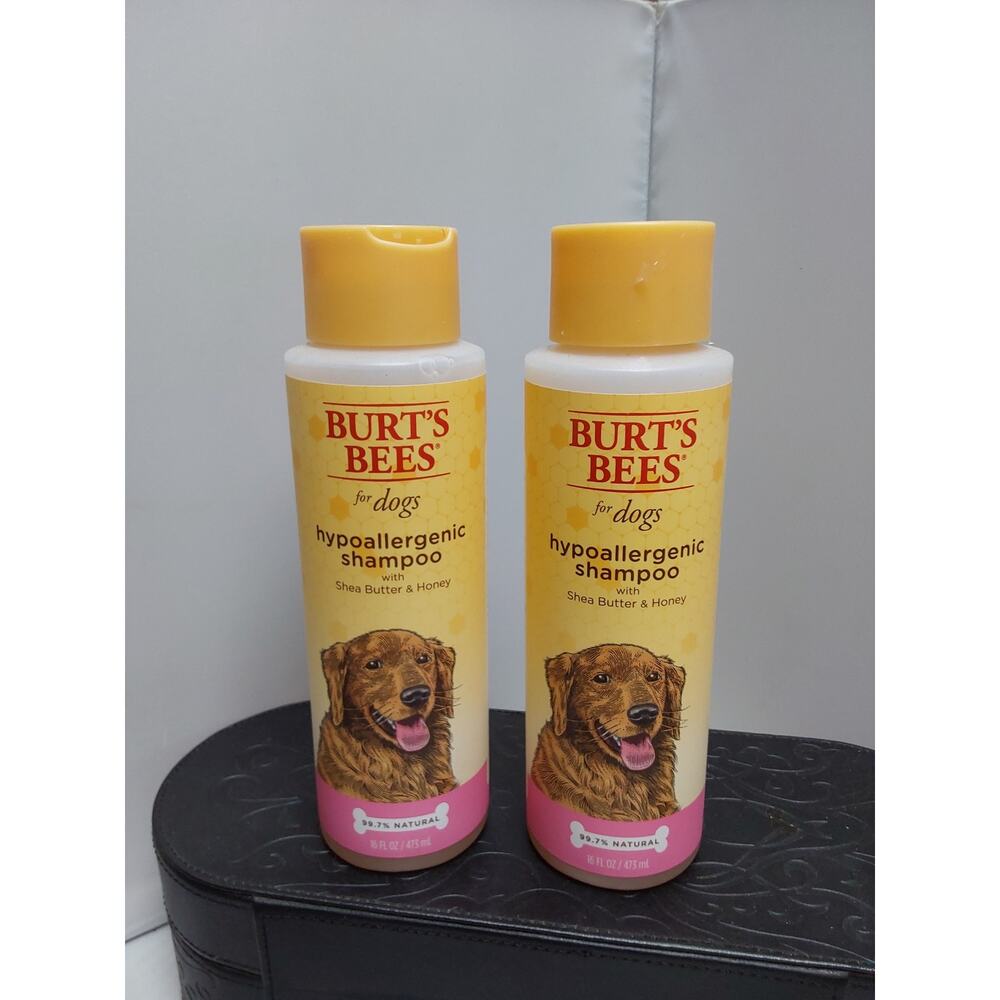Burts BEES DOG Shampoo buy 1 get 1 free Hypoallergenic Shea butter honey 16fl oz